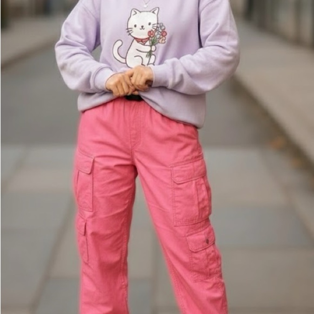 TNA Hot Pink Neon Fuchsia Cargo Pants – Women’s XS – New With Tags Retail $110!